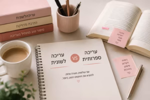השוואה בין עריכה לשונית לעריכה ספרותית – מדריך להבנת ההבדלים בין סוגי העריכה