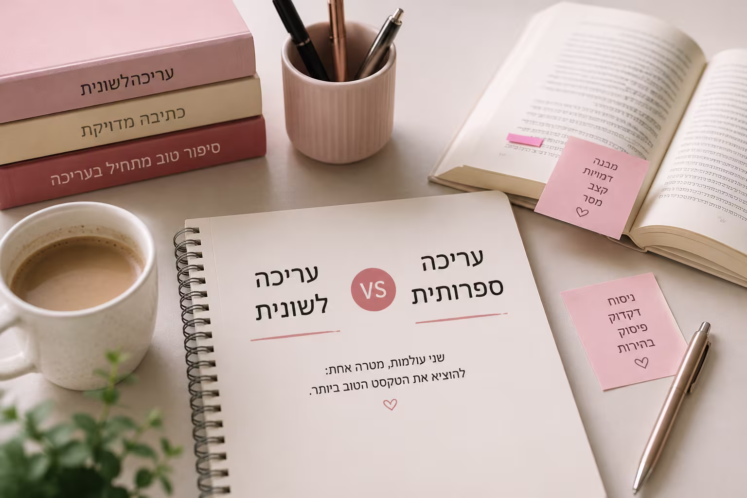 השוואה בין עריכה לשונית לעריכה ספרותית – מדריך להבנת ההבדלים בין סוגי העריכה
